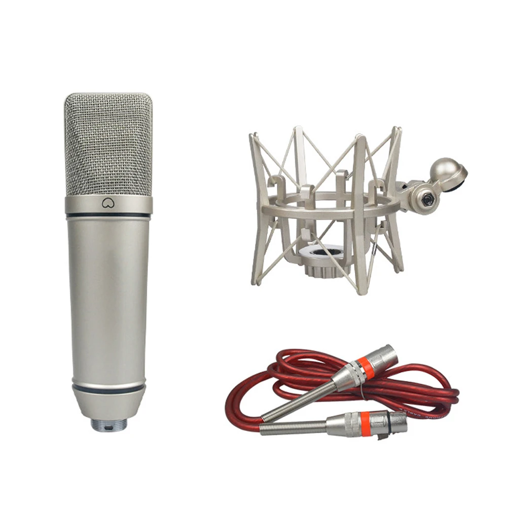 Micrófono De Condensador Metálico U87 De Gama Alta Para Estudio (cable De 48 V)