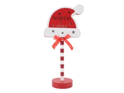 Lámpara De Mesa Navideña Decorativa Con Luz Nocturna Led A Pilas Con Forma De Polo Norte Para Mesa, Chimenea O Fiesta.