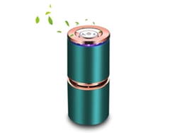 Mini purificador de agua USB, súper silencioso con luz nocturna (verde)
