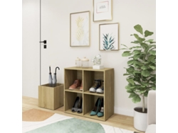 Zapatero Organizador de Pasillo 105X35,5X70 Contrachapado Roble Sonoma