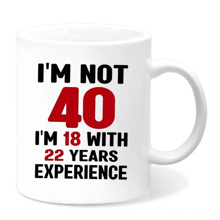 (40 Años, 330 Ml) Taza De Cerámica Forever 18 Para Café, Té Con Leche Y Agua, Juego De Vasos Y Tazas Para El Hogar.