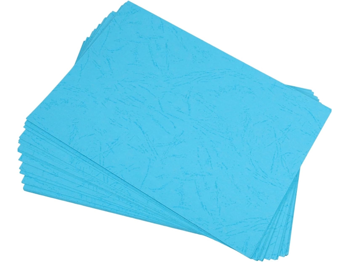 Cubiertas De Encuadernación A5, Papel Texturizado, Azul Lago, 100 Hojas, Duraderas Y Versátiles.