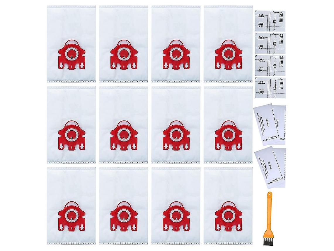 Bolsas para aspiradora Fjm (12 unidades) compatibles con las bolsas Miele Fjm Airclean 3D.