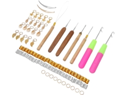 89 Piezas De Anillos Metálicos Para El Cabello, Gancho Para Trenzar Rastas, Herramientas De Tejido