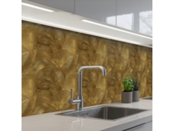 Salpicaderos De Cocina Ecológico - Líneas - Oro 200x60 Cm