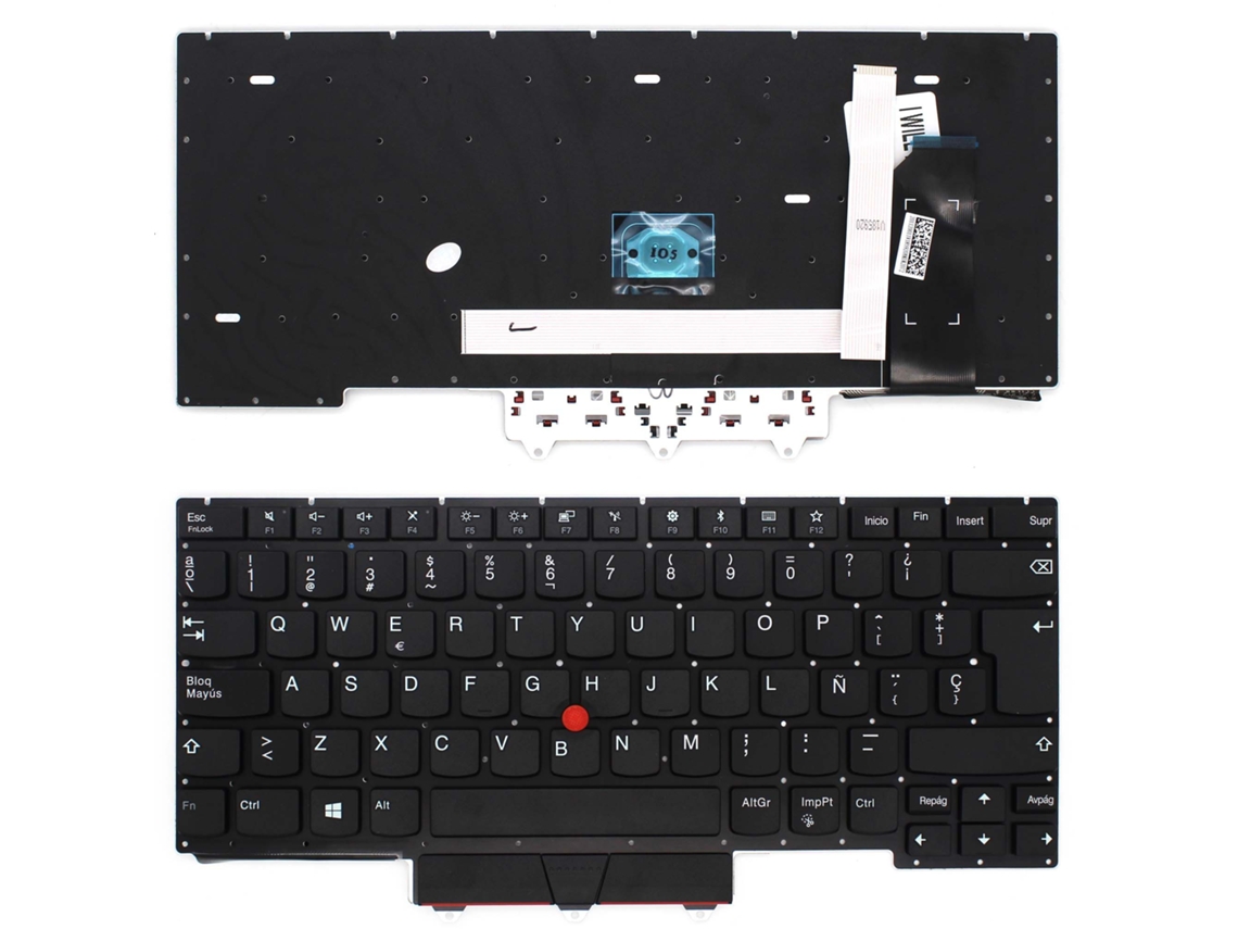 Teclado negro compatible con portátil Lenovo Thinkpad E14 R14 S3 Gen2