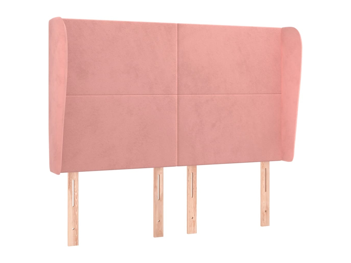 Maison Exclusive - Cabecero Con Orejas De Terciopelo Rosa 147x23x118/128 Cm