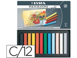 Giz Pastel Lyra Estojo Cartão 12 Cores