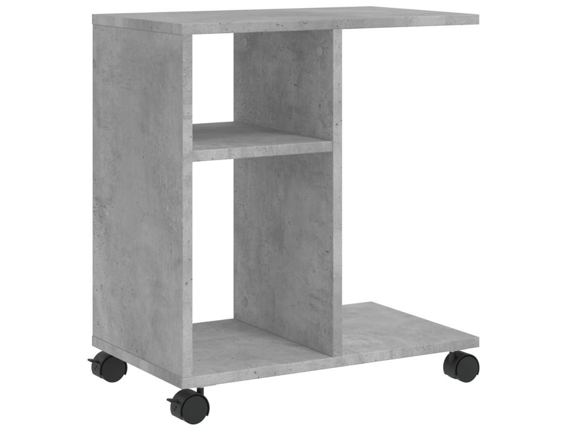 Mesa auxiliar con ruedas MAISON EXCLUSIVE Derivados de madera Cemento Gris