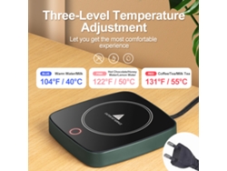 Calentador de tazas Digitallab con temperatura ajustable y temperatura constante de 55 grados (verde)