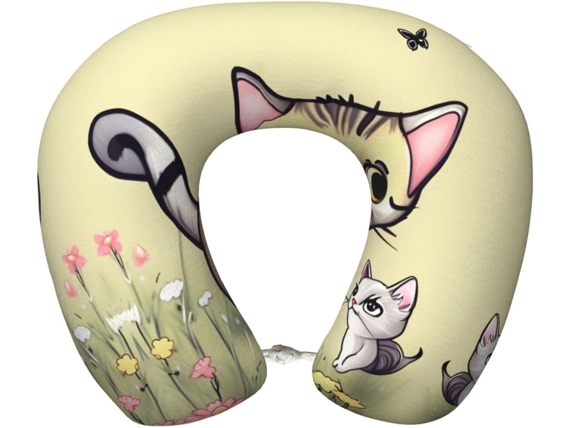Almohada Viaje Espuma Viscoelástica Poliéster, Felpa Fácil Soporte, Ajustable Plegable: