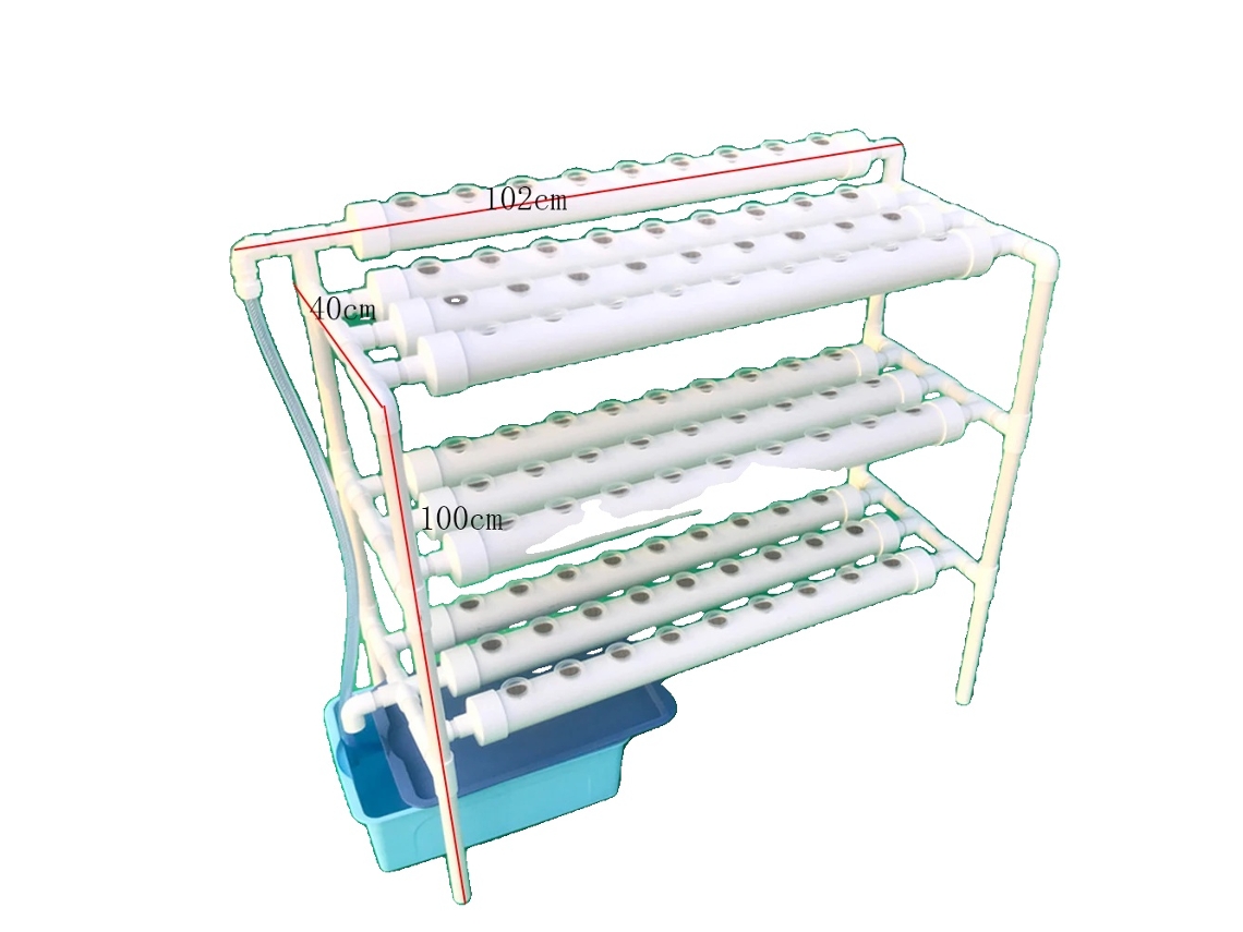 Kit de cultivo hidropónico de 3 niveles, 90/108 ranuras para plantas, OEM de 3 niveles y 90 orificios