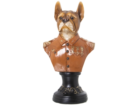 Figura Resina Busto Perro Uniforme