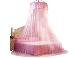 Manta mosquitera Princeza redondeada y transpirable de color rosa