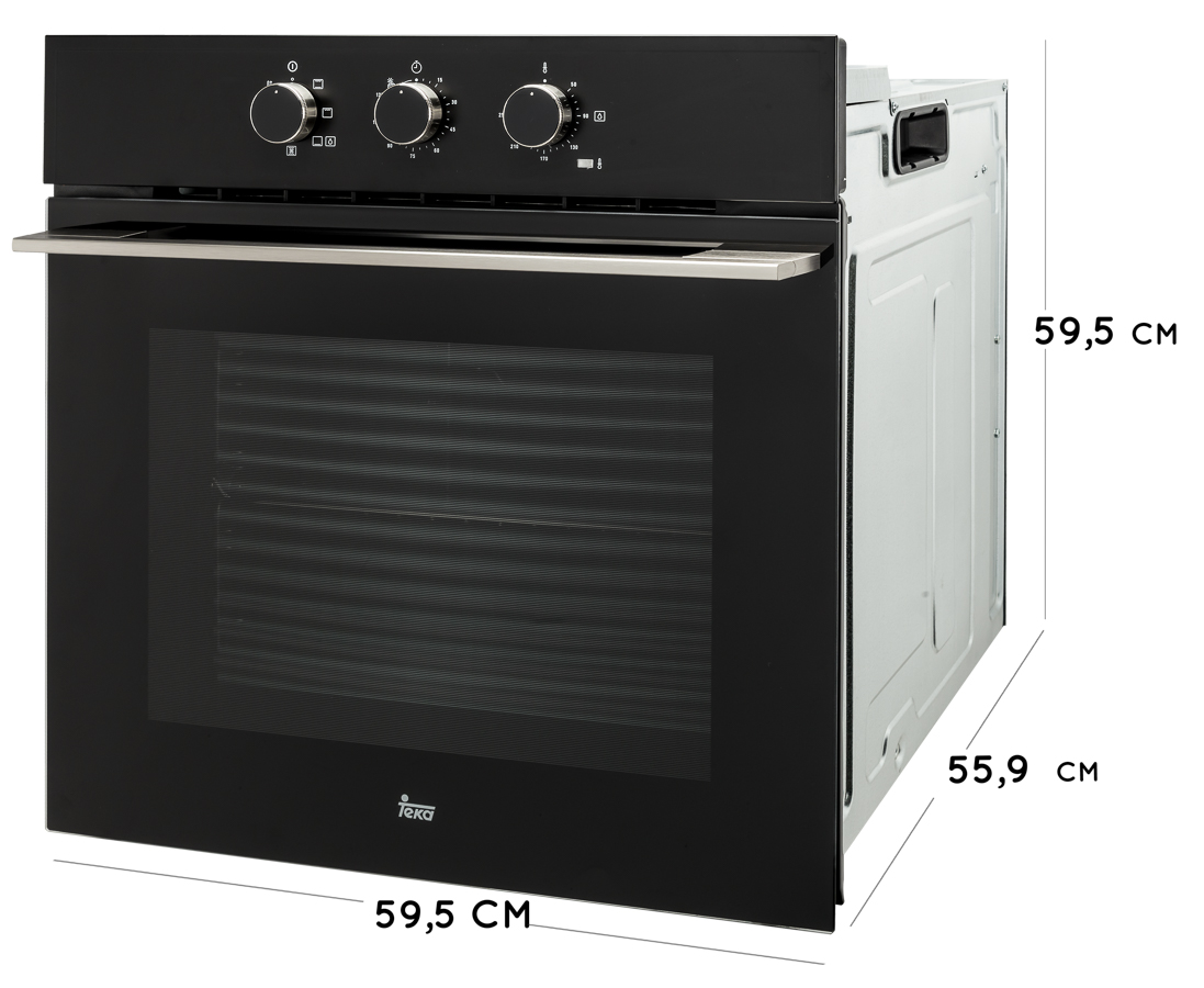 Horno TEKA HSB 610 BK (70 L - 59.5 cm - Hidrolítico - Negro)