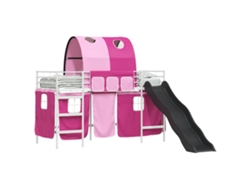 Maison Exclusive - Estructura De Litera Para Niños Y Rosa 74,5 X 190 Cm Metal