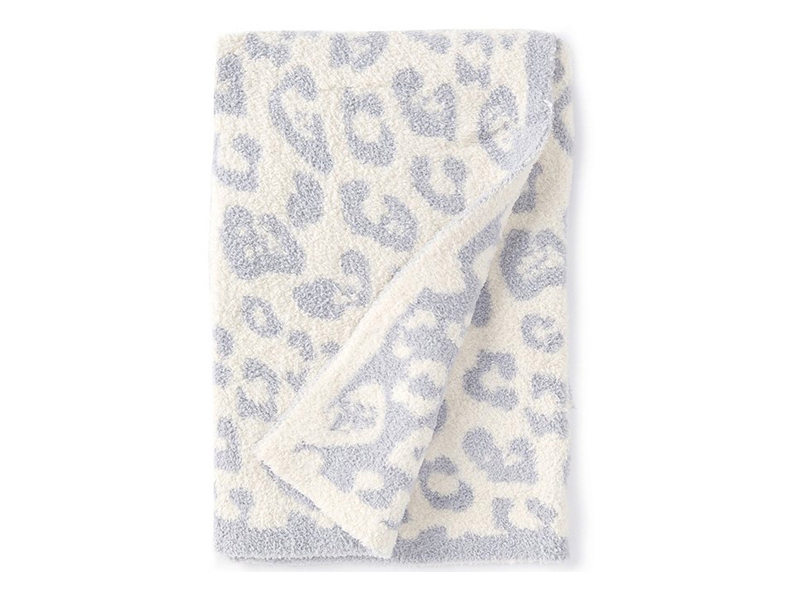 Manta Media De Terciopelo Y Lana Para Niños Con Estampado De Leopardo, Manta Acolchada Con Forro De Fleece, Manta Sin Suela Con Diseño De Leopardo