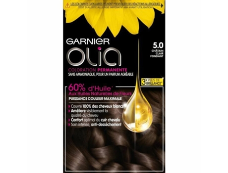 Tinte sin Amoniaco Garnier Olia Nº 5.0 Castaño Claro