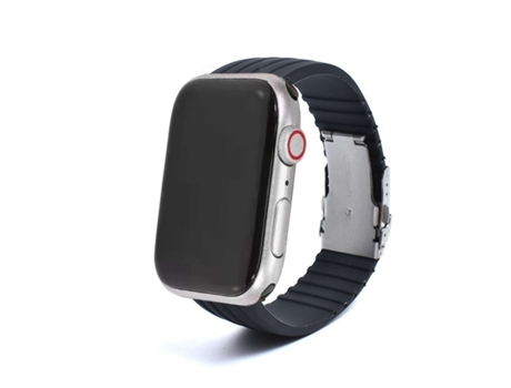Correa Silicona Stripe Adaptable Apple Watch Series 6 40Mm Negro