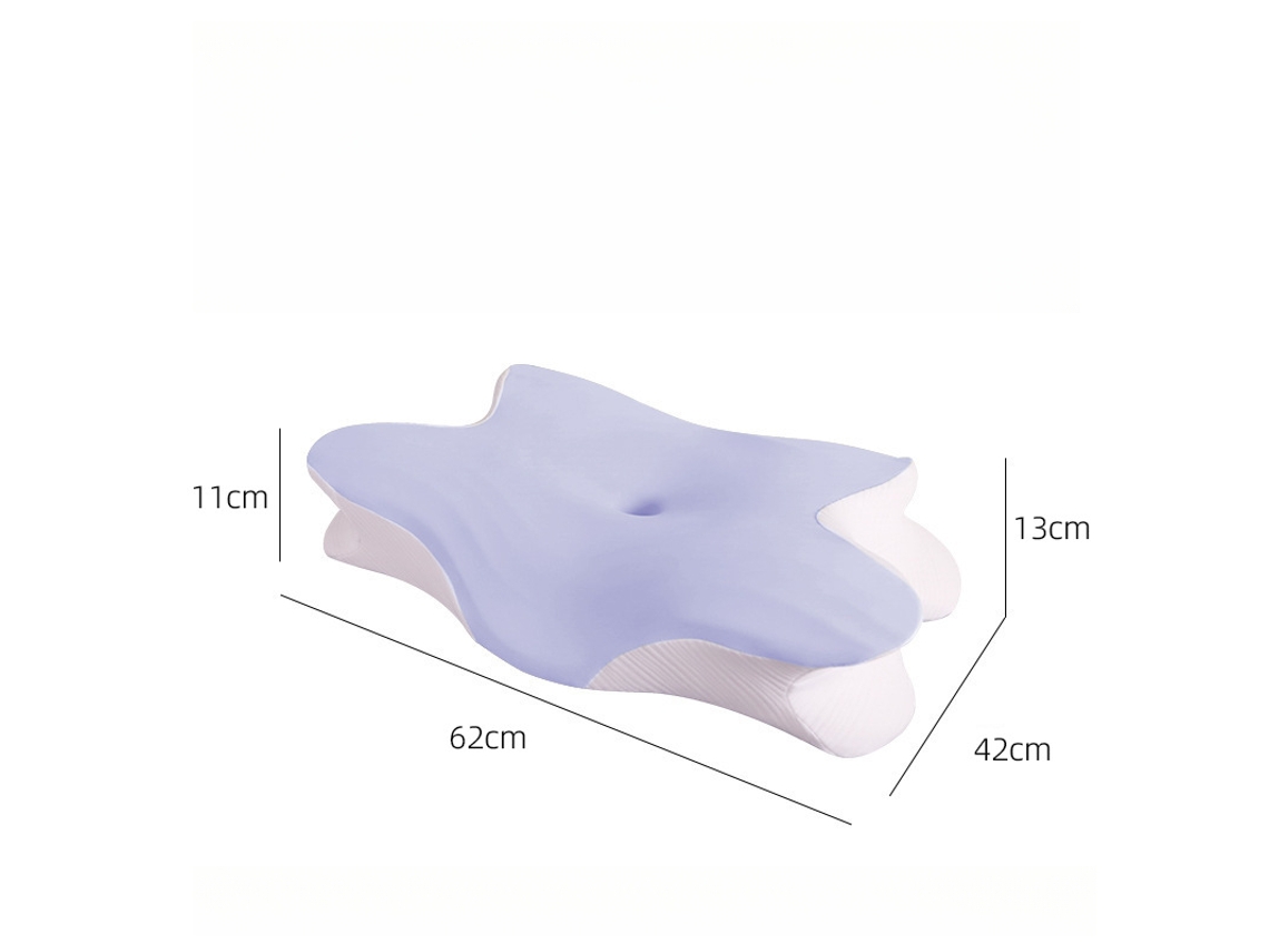 Almohada Para El Cuello Ergonómica De Seda Helada Transpirable Con Espuma Viscoelástica Para Dormir (morado) Cuich