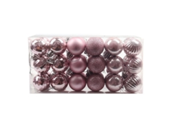 36 Bolas Navideñas De 4 Cm, De Plástico Irrompible, Ideales Para Decorar Árboles De Navidad, Fiestas Y Bodas.
