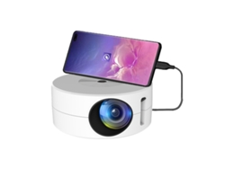 Miniproyector portátil LED Yuysan Yt200, con alimentación por USB, compatible con teléfono móvil, 320 x 180p, blanco