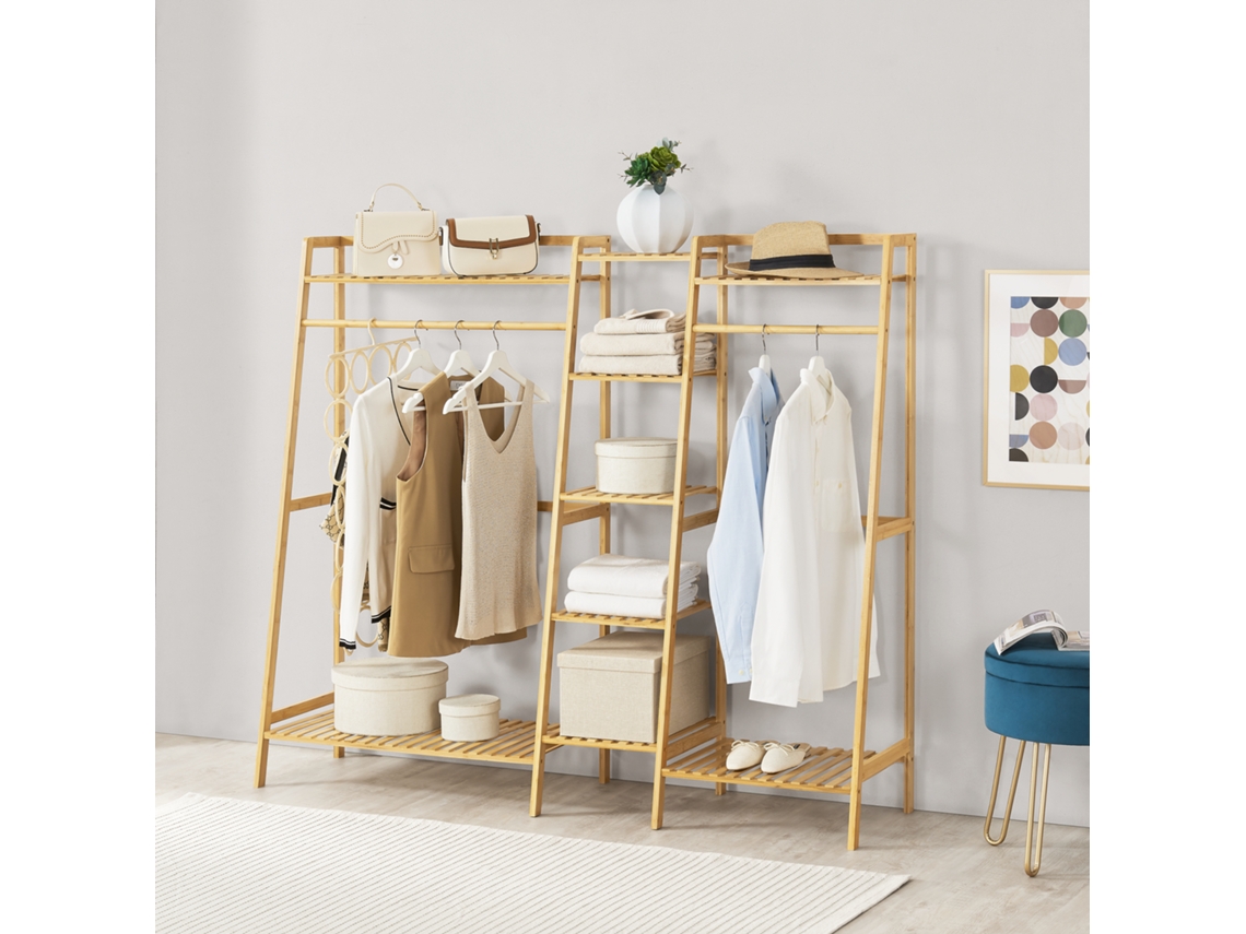 Perchero [EN.CASA] (Beige - Bambú - 139 x 158 x 40 cm)