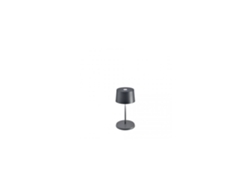 Lámpara de mesa LED Olivia pro mini gris oscuro recargable y regulable ZAFFERANO