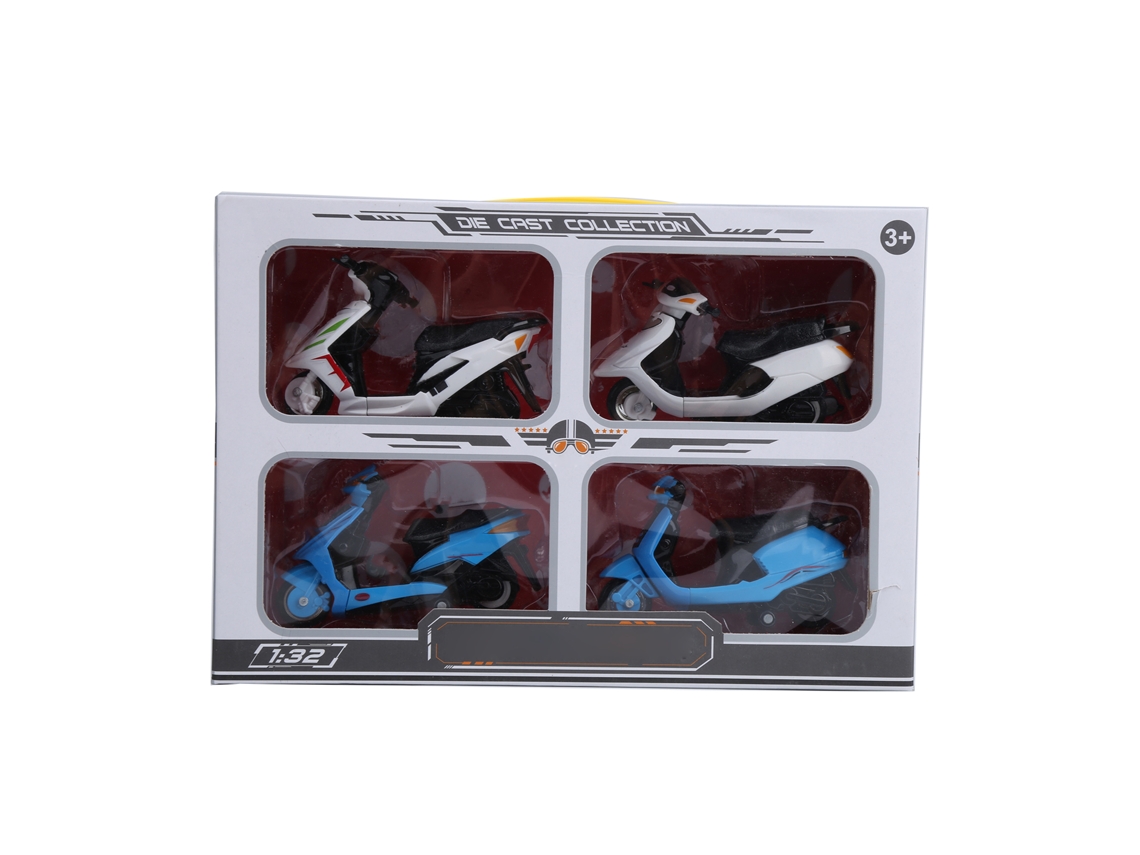 Mali 4pcs Modelo de Motocicleta de Liga 1:32 Simulação Brinquedo Presente para Crianças