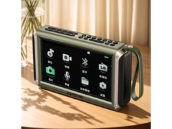 Altavoz Bluetooth inalámbrico Sansui F55, pantalla LED de 7 pulgadas, radio, bocina magnética interna dual, graves profundos, radio FM portátil, ranura para emparejamiento