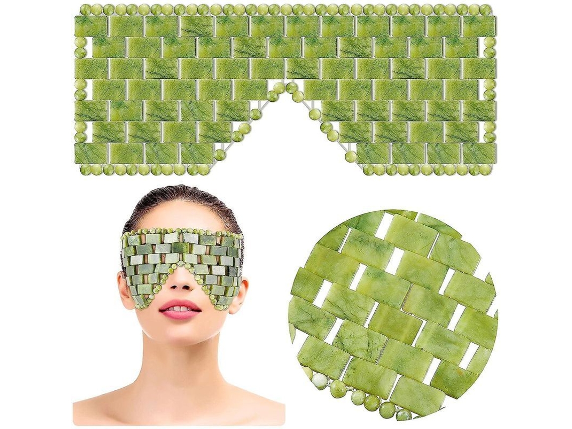 Mascarilla Ocular De Jade Para Uso En Frío O Caliente, Para Alivio Y Relajación En Adultos.