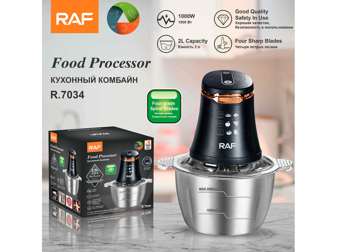 Picadora de carne eléctrica Euro Meter Home Acero inoxidable Multifunción Alimentos Picadora de carne Batidora de carne Mdug