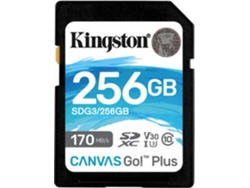 Tarjeta de Memória SD KINGSTON Canvas Go Plus (256 GB - 170 MB/s)