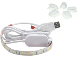 Tira De Luces Led Usb Fácil De Instalar Y Desmontar Para Máquina De Coser, Color Blanco, 2 Metros.