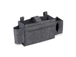 Saco Organizador Relaxdays Para Cama Alta, 8 Compartimentos, Berço E Cama De Cuidados, Feltro Hbt 23x43x11cm, Cinza