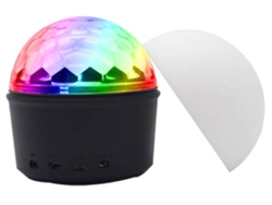 Luces de discoteca para fiestas, efectos de luz LED con música y altavoz Bluetooth y control remoto para fiestas de discoteca, color negro Yemaesre