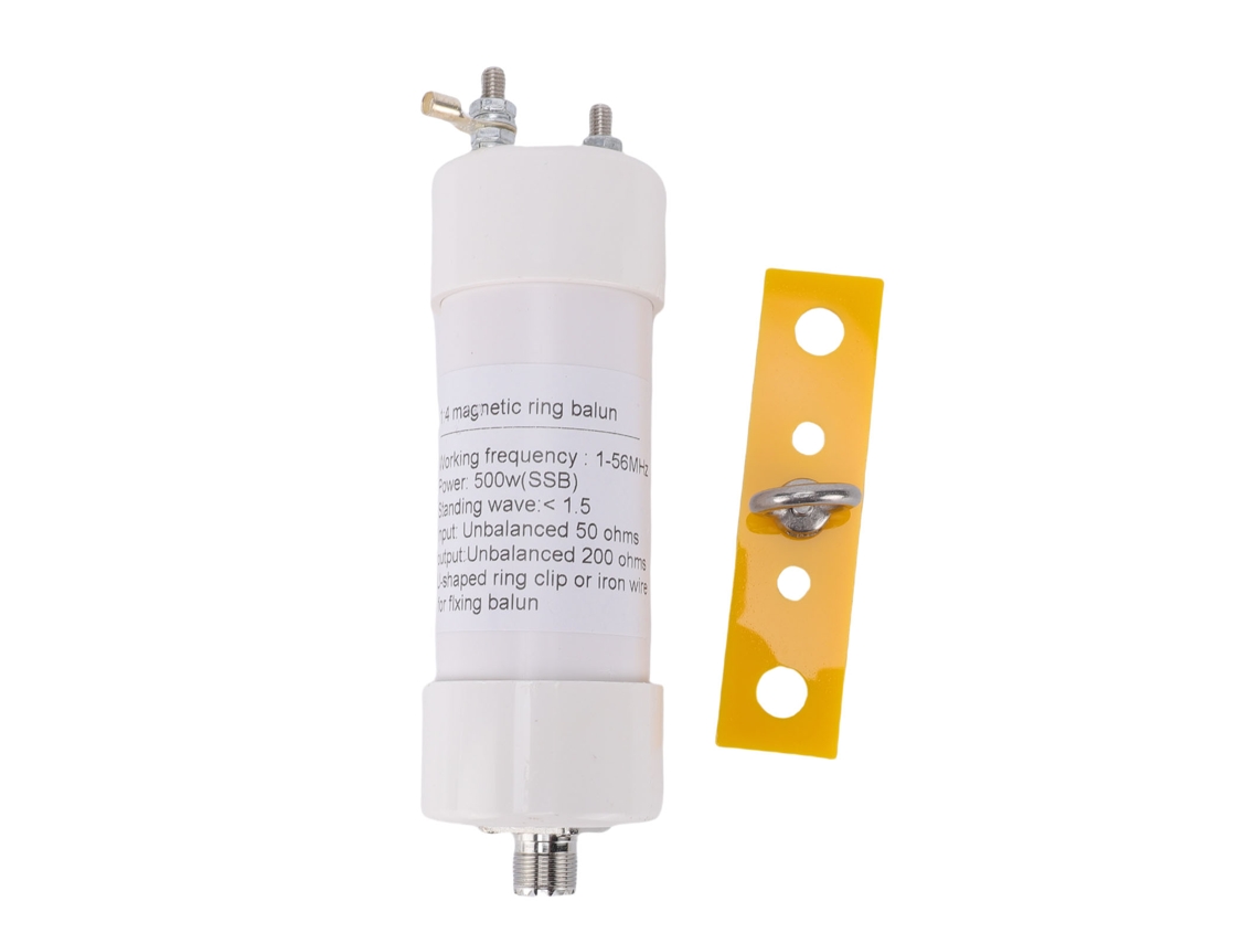 1:4 500w 1-56mhz Antena De Onda Corta Balun 50ω A 200ω Transformador De Impedancia Hf Diy