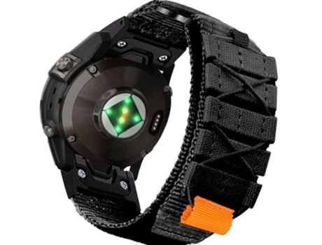 Correa Nylon Militar para Garmin Fenix 5X Plus Negra ¡ANTIMPACTO!