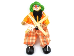Divertido Y Colorido Títere De Payaso De Madera Con Cuerda, Juguete Ideal Para Niños.