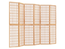 Biombo plegable, 6 paneles, 240 x 170 cm, papel de arroz y madera, Dec031184