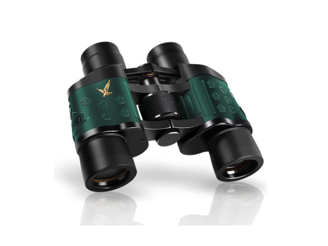 Binoculares para adultos. Binoculares para observación de aves, caza, viajes, deportes al aire libre, juegos y conciertos. Yizhood (verde militar).