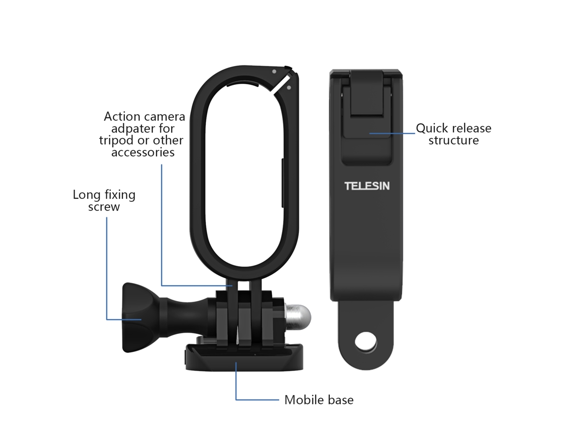 Marco Para Cámara Insta360 Go2 Y Accesorios Montaje Adaptador Funda