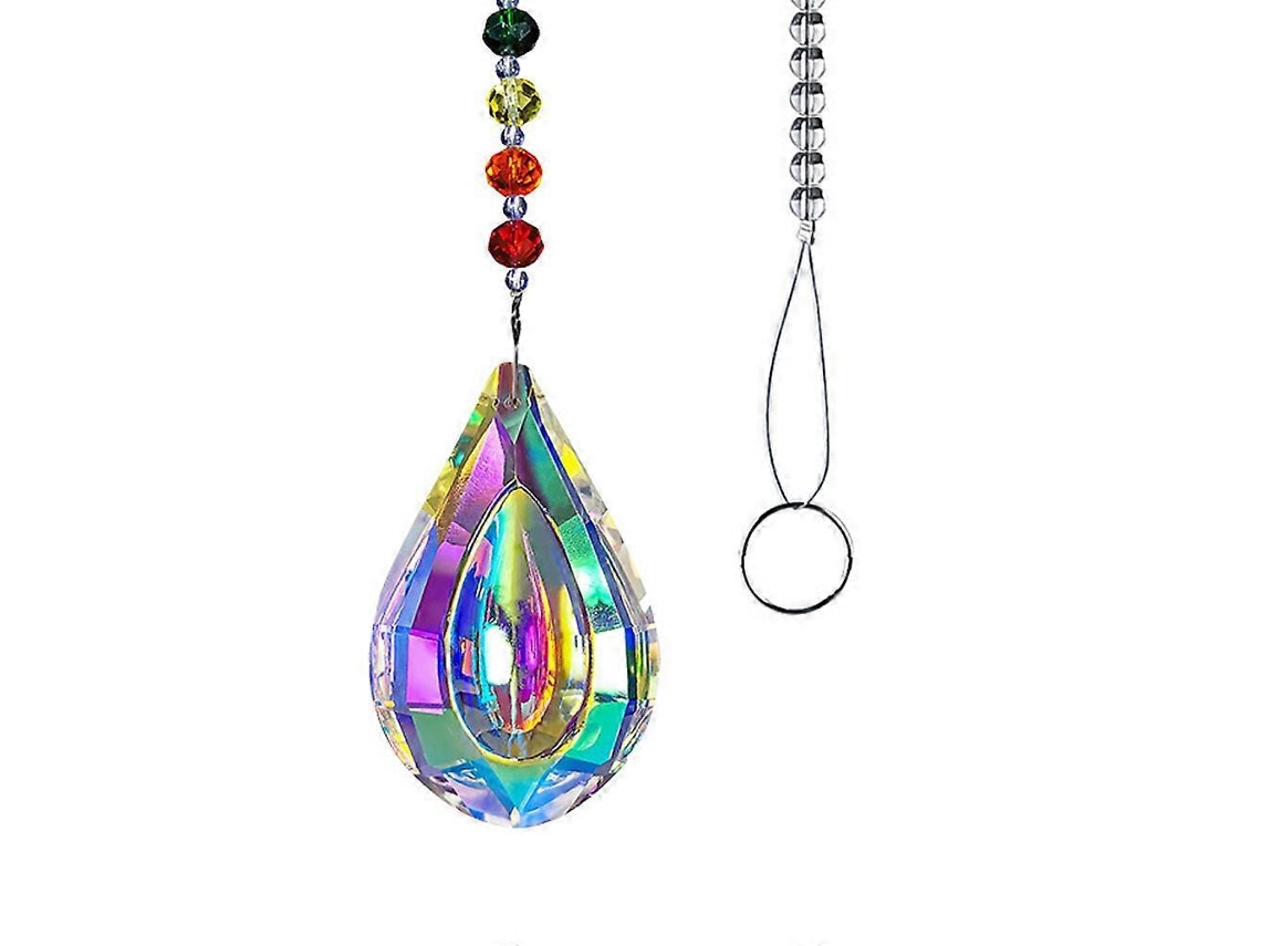Bola colgante, bola prismática de chakras para decoración Feng Shui, creador de arcoíris