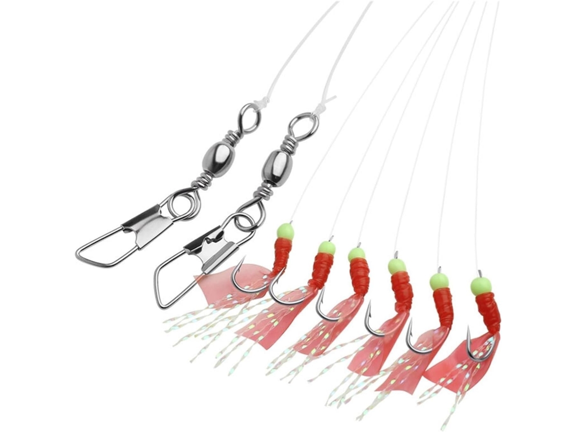 Anzuelo De Pesca 6 Piezas/lote Plataformas Acero Inoxidable Giratorio Para Cebo Señuelo Combinación Única C...