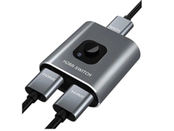 Conmutador HDMI 4K 60 Hz, divisor bidireccional de aluminio, manual de Gana, doble entrada, dos salidas o entradas para Bestvite