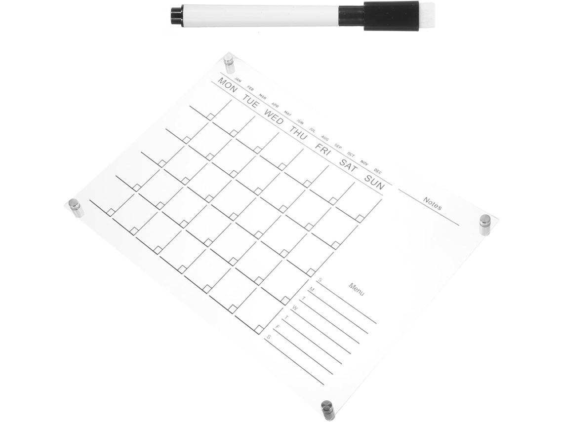 Pizarra acrílica blanca para planificación semanal, ligera, ideal para el hogar y la oficina, color aleatorio.