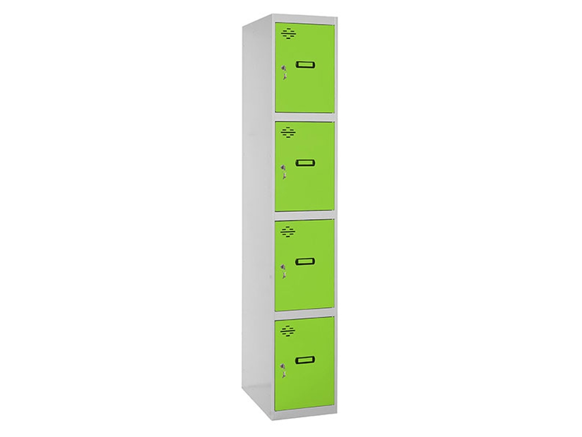 Simonlocker Profesional Desmontable 4 Puertas 1/4 400 Inicial Gris/Verde SIMON RACK