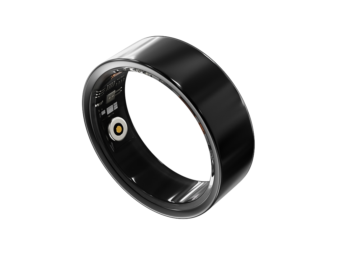 Anillo inteligente deportivo Szsmart R02d IP68 negro 13 mm de diámetro con caja de carga