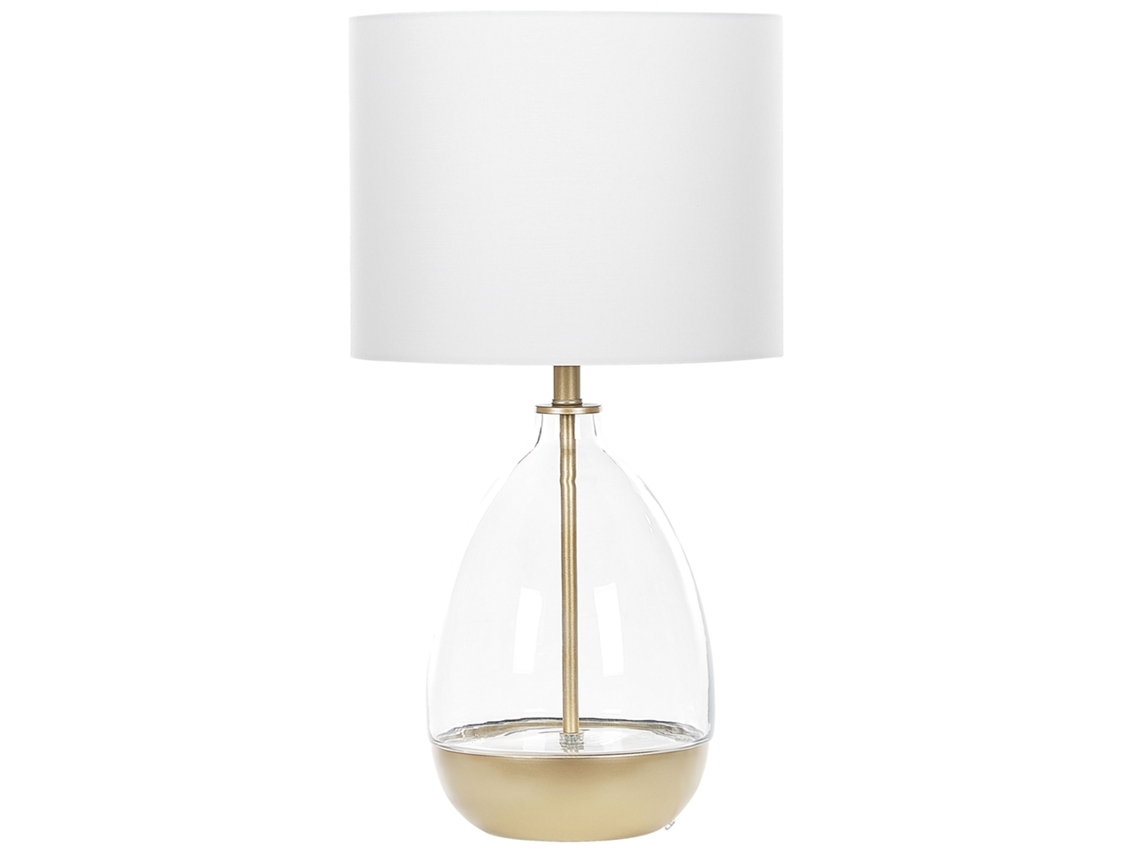 Lámpara de mesa BELIANI Okari de Vidrio Blanco 33x33x63