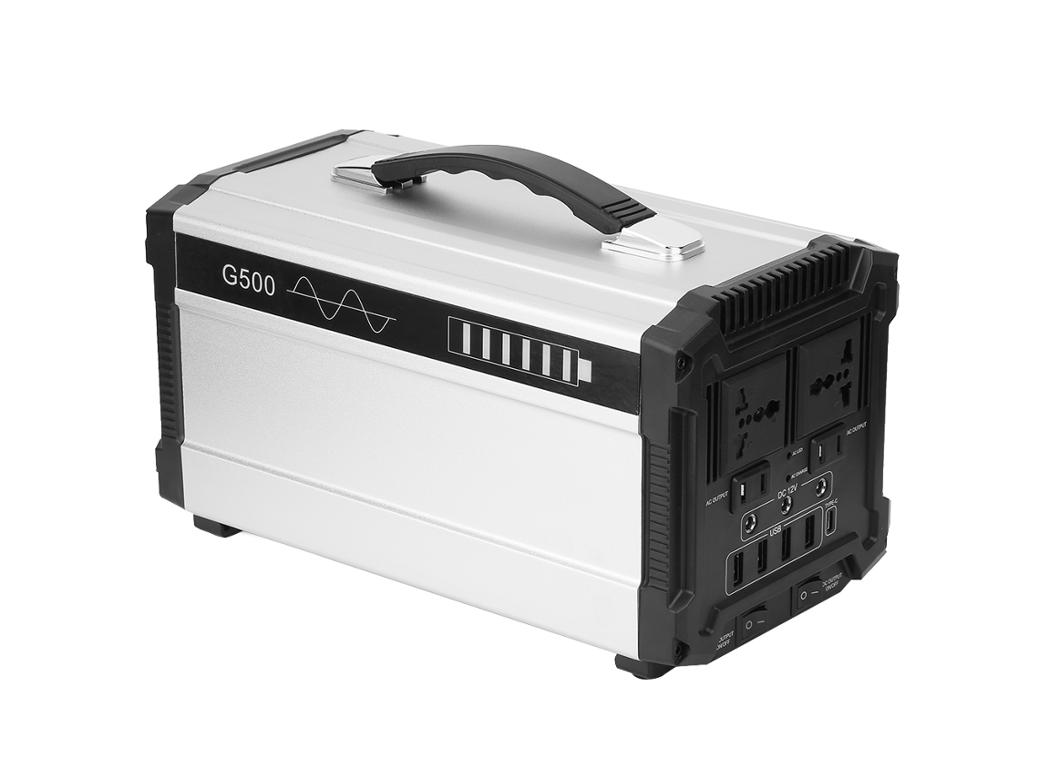 Generador solar portátil para exteriores de 500 W con carga rápida